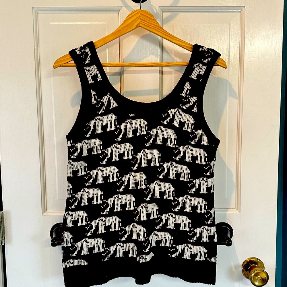 Vintage Elephant Sweater Tank